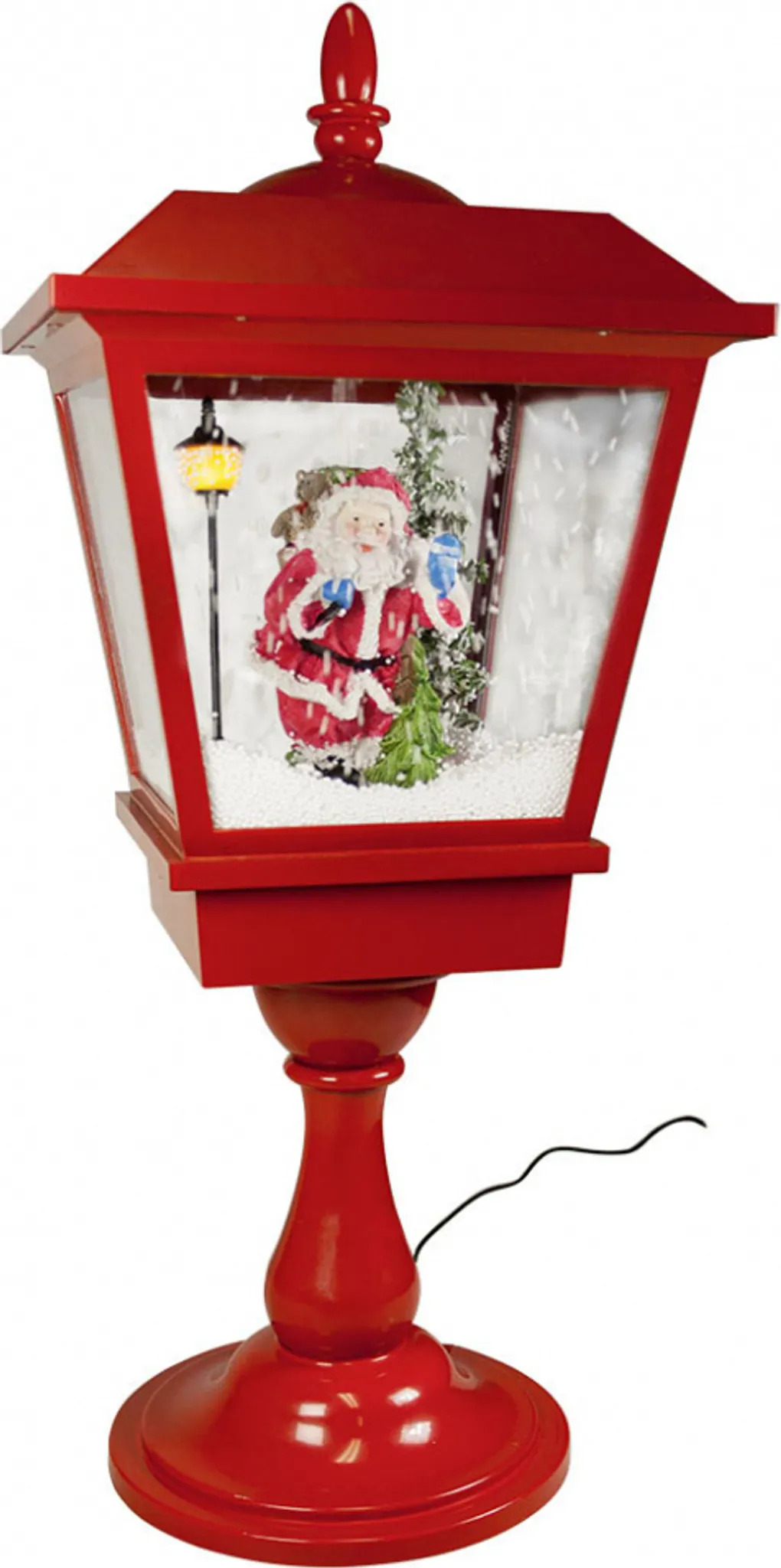 Christmas Paradise Schneiende LED Tischlaterne 65 cm, Weihnachtslaterne, Motiv Santa Claus