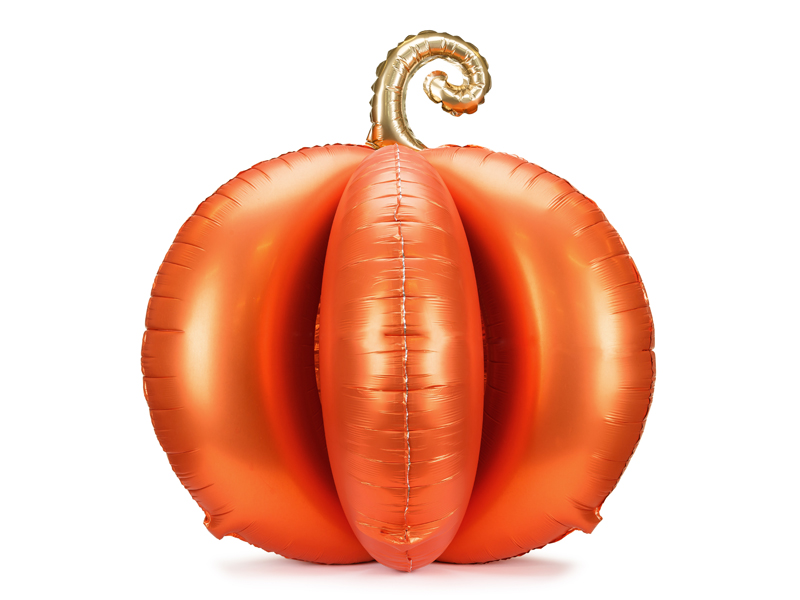 Folienballon - Stehender 3D Kürbis - 90cm Halloween Herbst