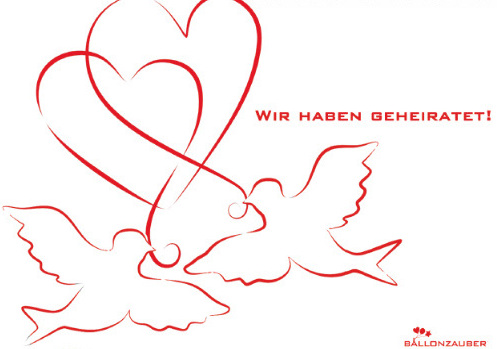 50 Flugkarten - Hochzeit 