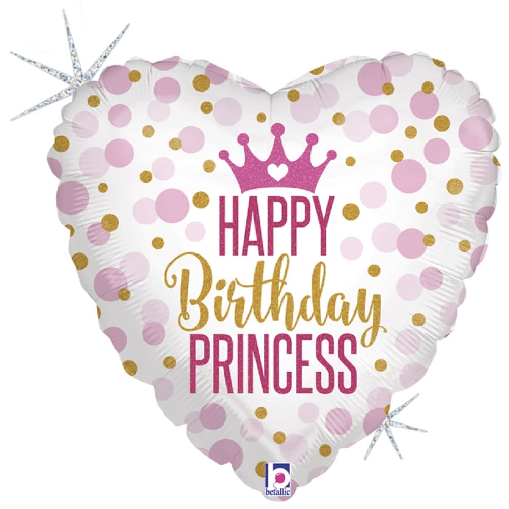 Folienballon - Happy Birthday Princess - 45cm