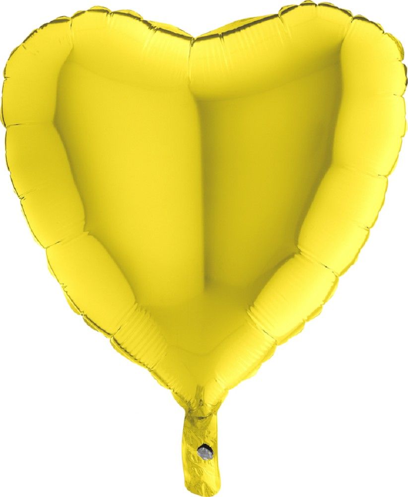 Folienballon - Herz - Gelb - 45cm