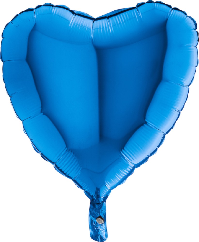 Folienballon - Herz - Blau - 45cm